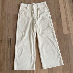 Sezane Le Crop Corduroy Pants Ecru Ivory Women's size Size 8/10  EU 40 $149